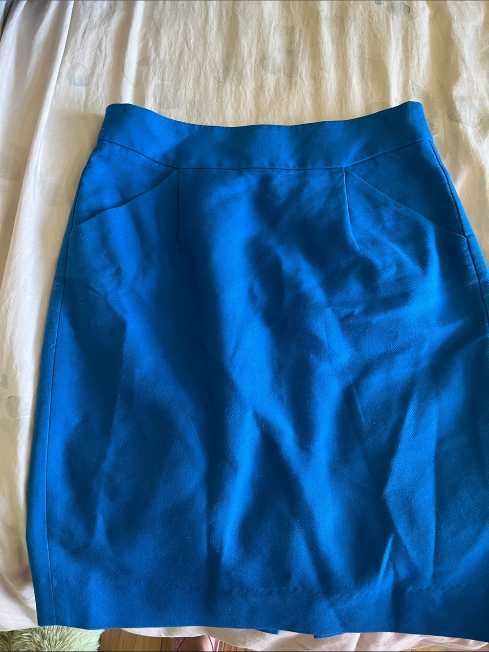 J. Crew Vibrant Blue Pencil Skirt
